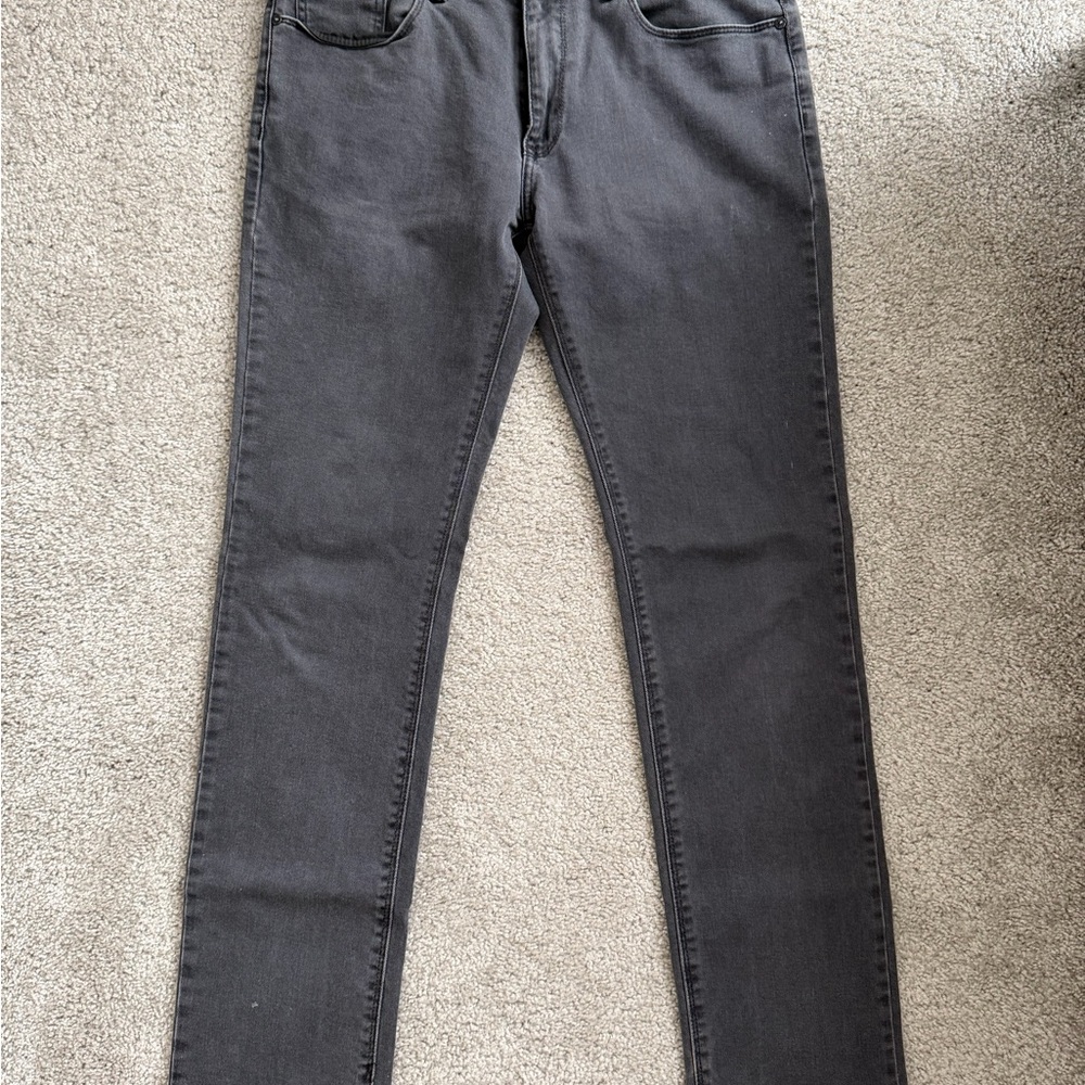 Men's Slim Straight Gray Jeans